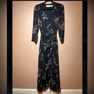 Elegant Black Floral Maxi Dress